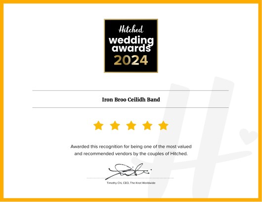 Wedding ceilidh band winners of the Hitched  Awards 2024